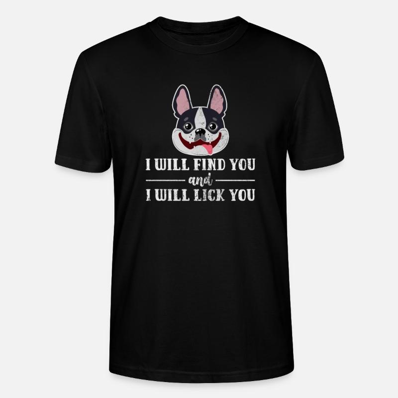 Boston Terrier - Stanley/Stella Unisex Bio-T-Shirt CRAFTER - Schwarz
