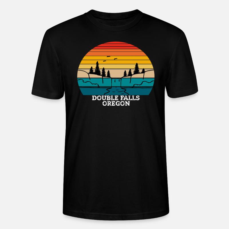 Double Falls Oregon - T-shirt bio CRAFTER Stanley Stella Unisexe - noir