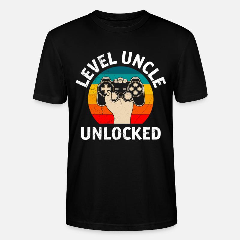 Level Onkel wird freigeschaltet Onkel - Stanley/Stella Unisex Bio-T-Shirt CRAFTER - Schwarz