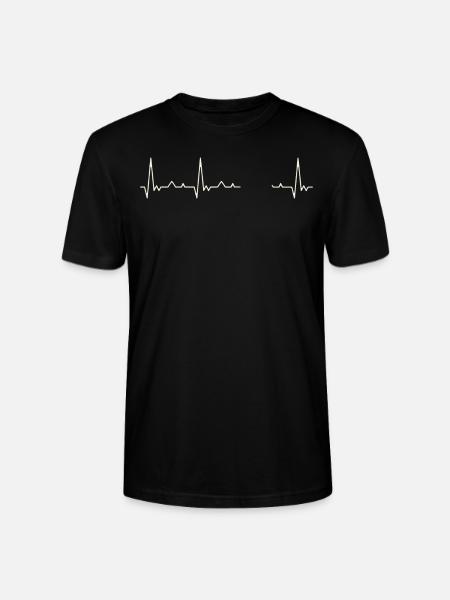 Bil Klassisk 1920'erne. Kærlighed. EKG. Puls. Slå. - Stanley Stella CRAFTER unisex økologisk-T-shirt - sort