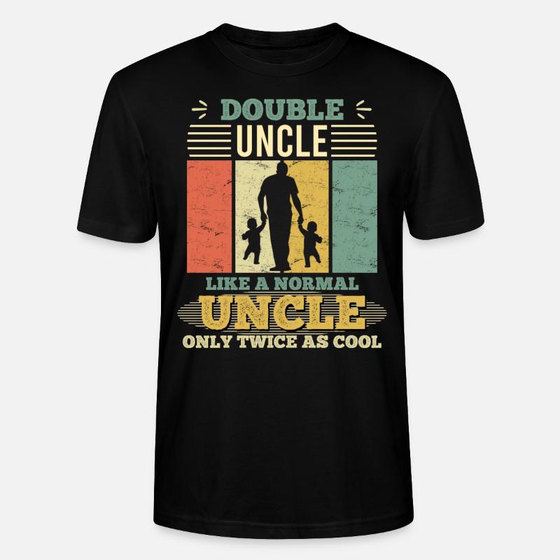 Double oncle oncle normal - T-shirt bio CRAFTER Stanley Stella Unisexe - noir