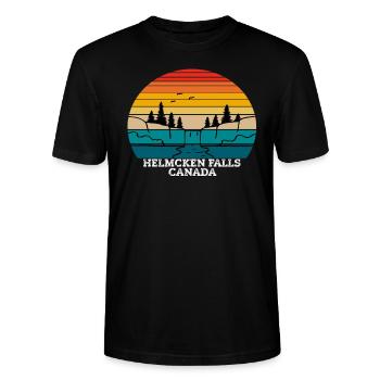 Chutes Helmcken Canada - T-shirt bio CRAFTER Stanley Stella Unisexe - noir - Devant - Alina (178cm) & Michal (187cm)