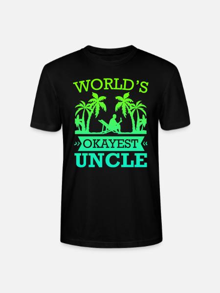 World's okayest Uncle - Stanley/Stella CRAFTER Unisex Organic T-Shirt - black