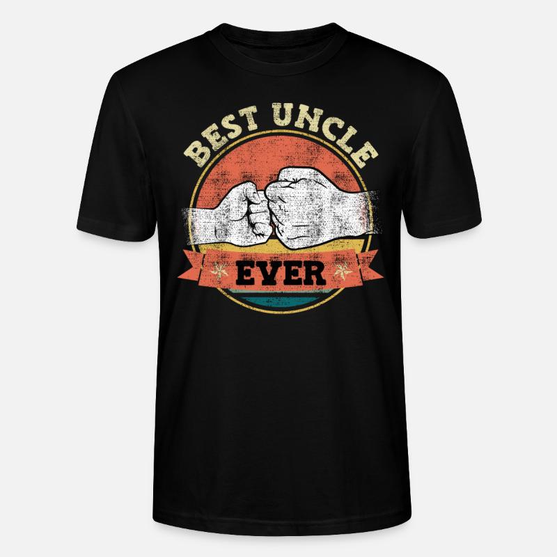 Bester Onkel ever - Stanley/Stella Unisex Bio-T-Shirt CRAFTER - Schwarz