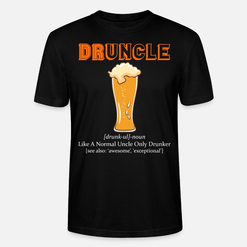 Druncle Beer Oncle - T-shirt bio CRAFTER Stanley Stella Unisexe - noir