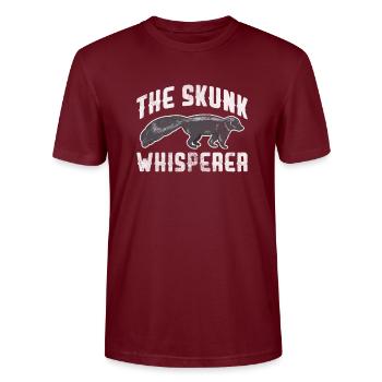 Skunk Stinker Stinker Skunk Cadeau - T-shirt bio CRAFTER Stanley Stella Unisexe - bordeaux - Devant - Alina (178cm) & Michal (187cm)