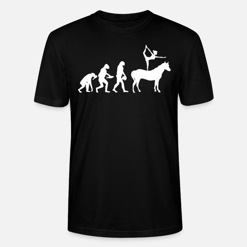 Pferdevoltigieren Evolution Reiten Reiten - Stanley/Stella Unisex Bio-T-Shirt CRAFTER - Schwarz
