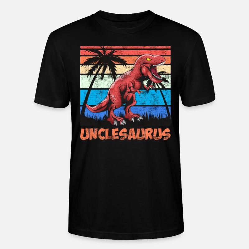 Unclesaurus Onkel - Stanley/Stella Unisex Bio-T-Shirt CRAFTER - Schwarz