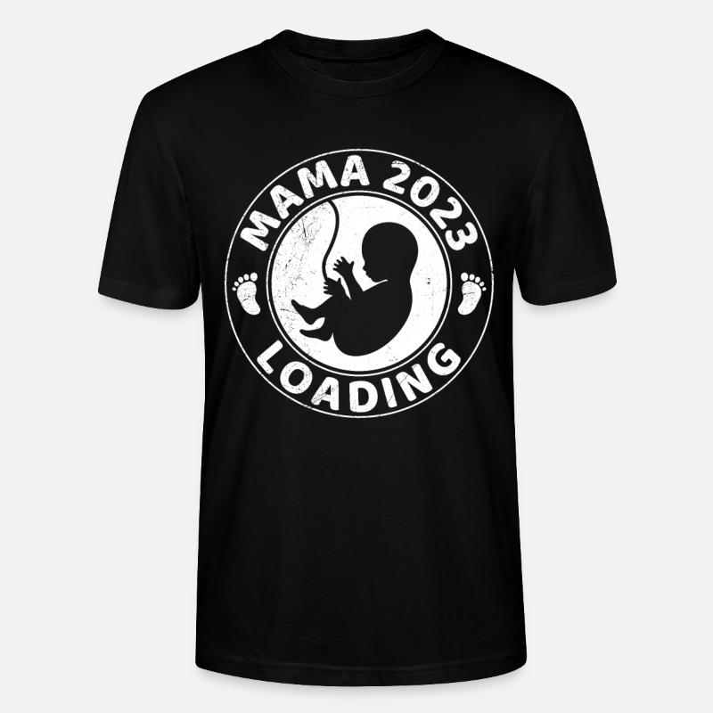 Mama 2023 loading werdende Mama - Stanley/Stella Unisex Bio-T-Shirt CRAFTER - Schwarz