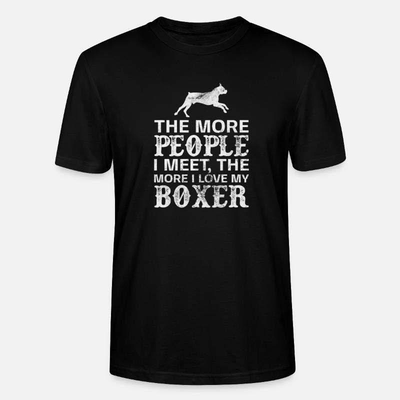 Boxer Hund - Stanley/Stella Unisex Bio-T-Shirt CRAFTER - Schwarz