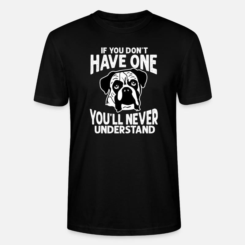 Boxer Hund - Stanley/Stella Unisex Bio-T-Shirt CRAFTER - Schwarz