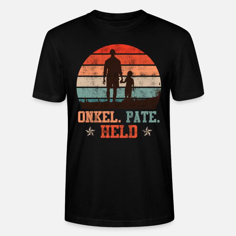 Onkel Pate Held Onkel Spruch - Stanley/Stella Unisex Bio-T-Shirt CRAFTER - Schwarz