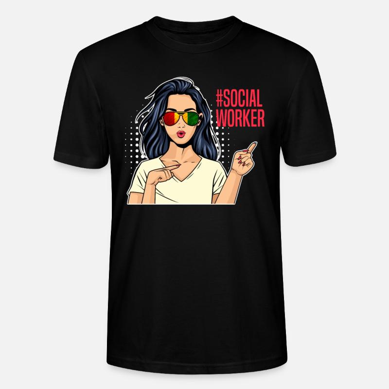 Afrika Ich bin Sozialarbeiterin - Stanley/Stella Unisex Bio-T-Shirt CRAFTER - Schwarz
