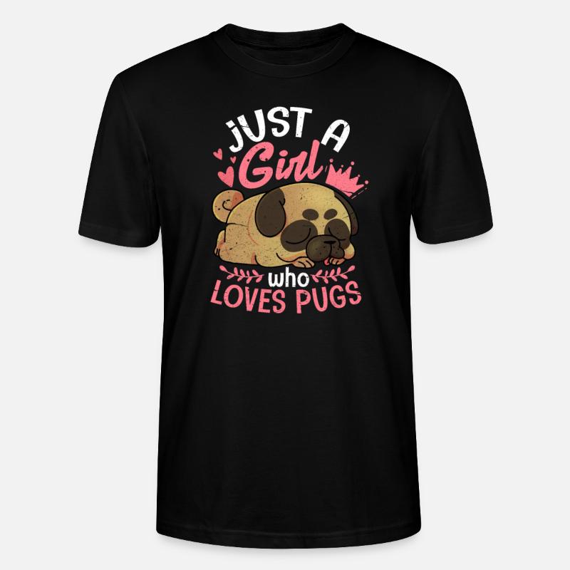 Mops - Stanley/Stella Unisex Bio-T-Shirt CRAFTER - Schwarz
