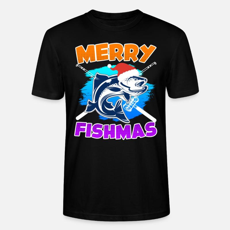 Joyeux poisson Pêche - T-shirt bio CRAFTER Stanley Stella Unisexe - noir