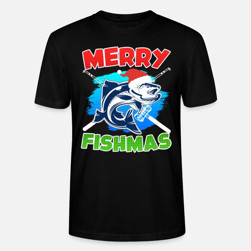 Joyeux poisson Pêche - T-shirt bio CRAFTER Stanley Stella Unisexe - noir
