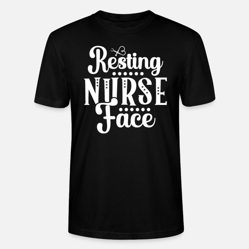 Resting nurse face - Stanley/Stella Unisex Bio-T-Shirt CRAFTER - Schwarz