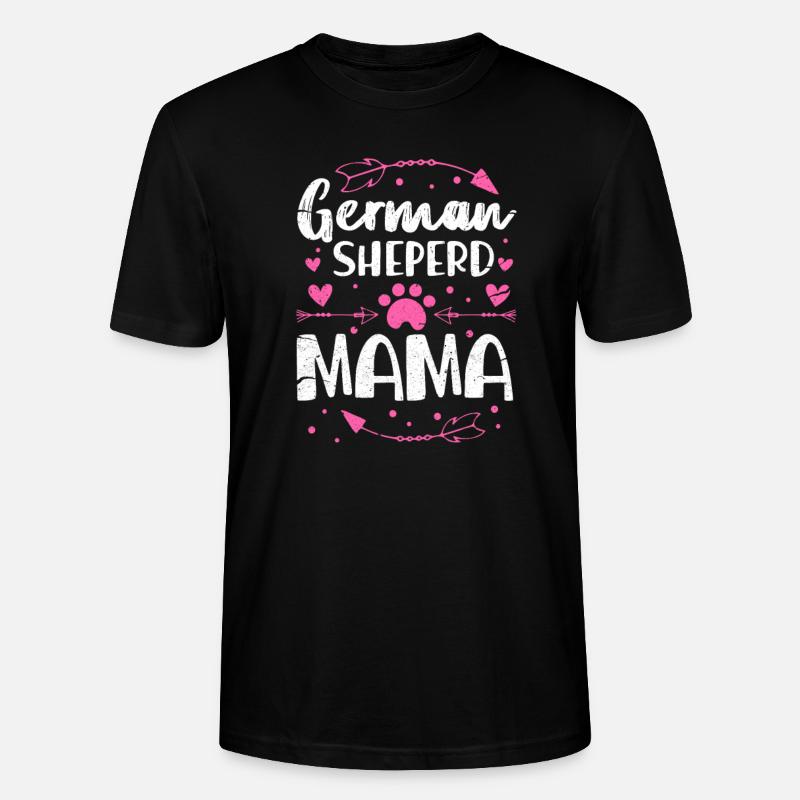 Deutscher Schäferhund Mutter - Stanley/Stella Unisex Bio-T-Shirt CRAFTER - Schwarz
