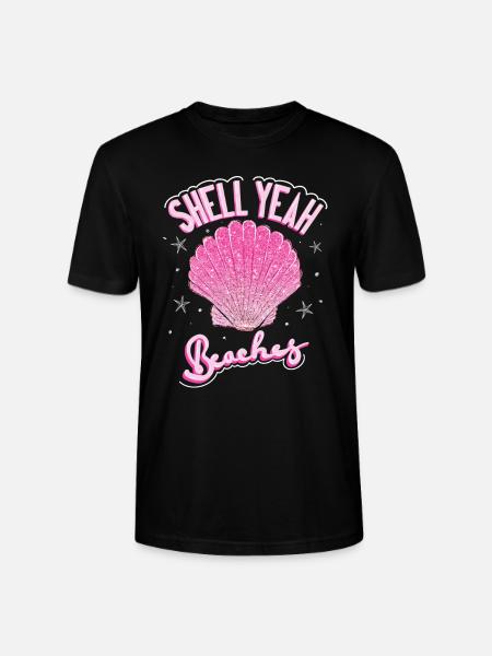 Shell Yeah Beaches Funny Summer - Stanley/Stella CRAFTER Unisex Organic T-Shirt - black