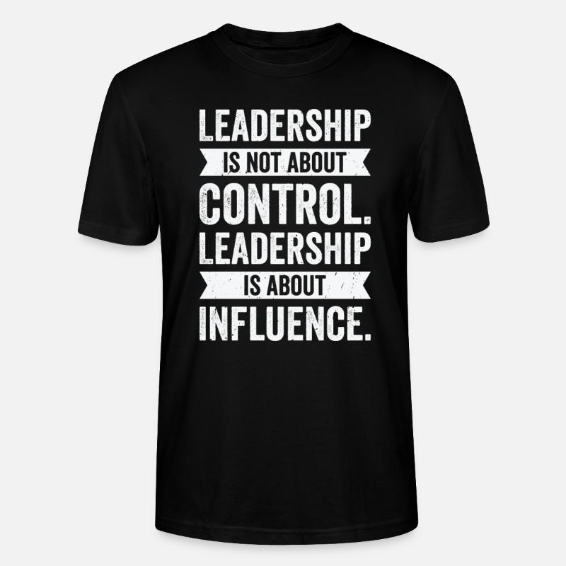 Leadership Sagesse Citations Guide Inspirer - T-shirt bio CRAFTER Stanley Stella Unisexe - noir