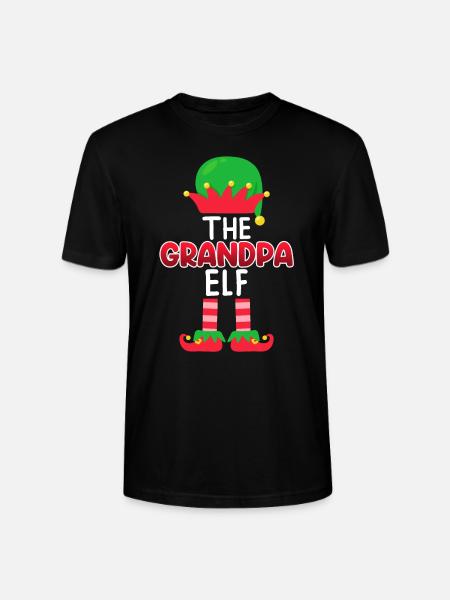 Opa Elfe Grandpa Elf - Stanley/Stella CRAFTER Unisex Organic T-Shirt - black