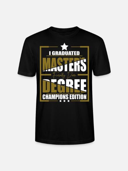 Master`s Degree - Stanley/Stella Unisex Bio-T-Shirt CRAFTER - Schwarz