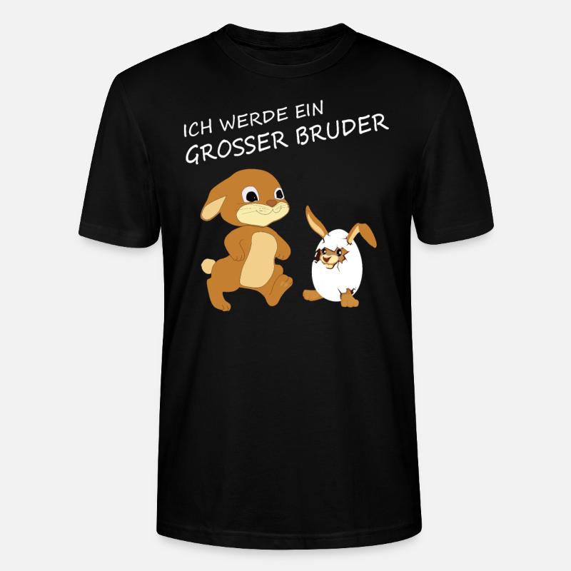 Geschenkidee zur Geburt großer Bruder - Stanley/Stella Unisex Bio-T-Shirt CRAFTER - Schwarz