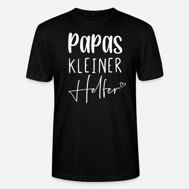 Papas kleiner Helfer - Stanley/Stella Unisex Bio-T-Shirt CRAFTER - Schwarz