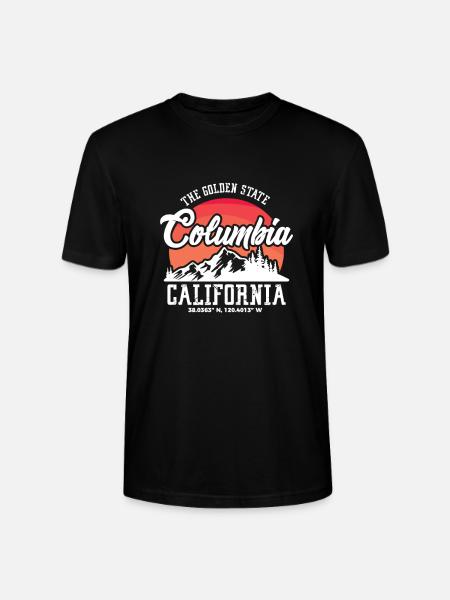 Columbia California - Stanley/Stella CRAFTER Unisex Organic T-Shirt - black