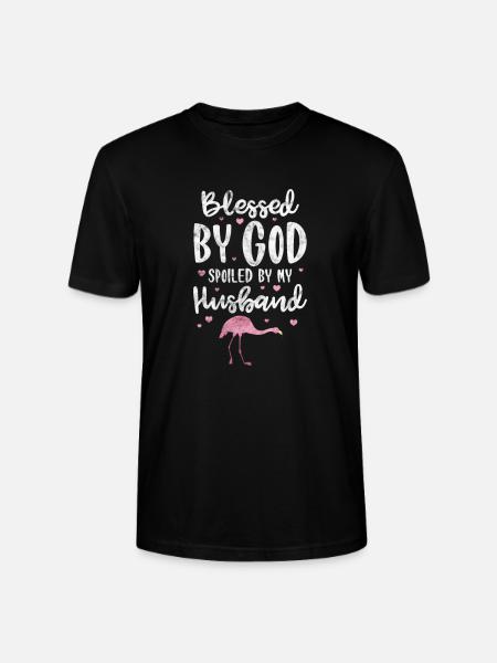 Flamingo God Husband - Stanley/Stella CRAFTER Unisex Organic T-Shirt - black