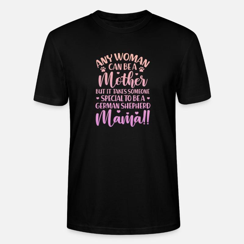 Deutscher Schäferhund Mutter - Stanley/Stella Unisex Bio-T-Shirt CRAFTER - Schwarz