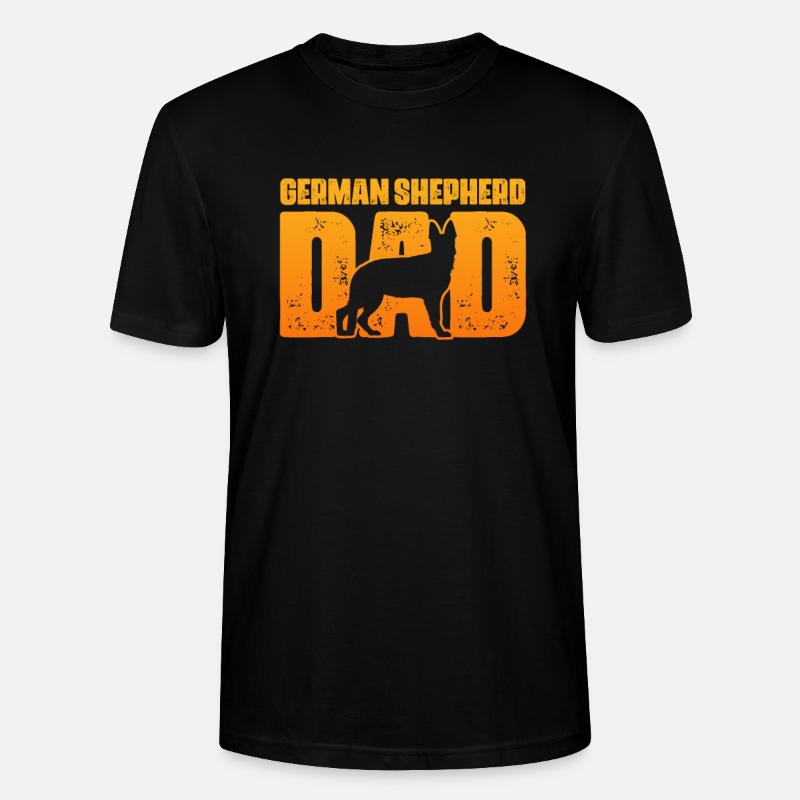 Deutscher Schäferhund Vater - Stanley/Stella Unisex Bio-T-Shirt CRAFTER - Schwarz