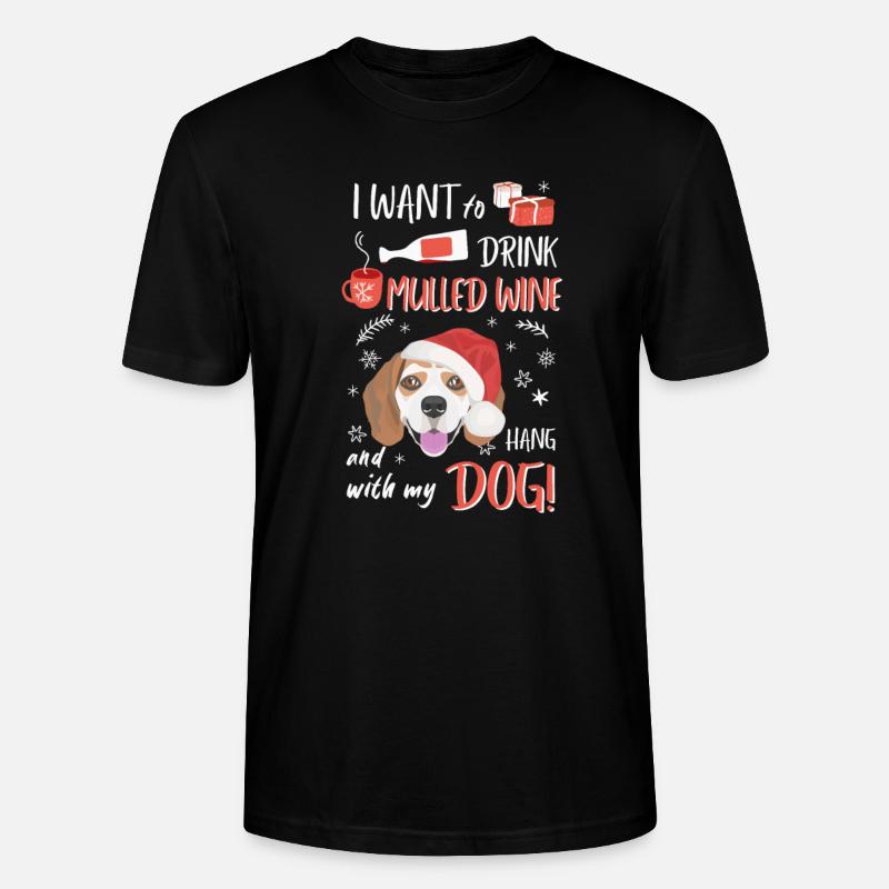 Beagle Vin chaud Noël - T-shirt bio CRAFTER Stanley Stella Unisexe - noir