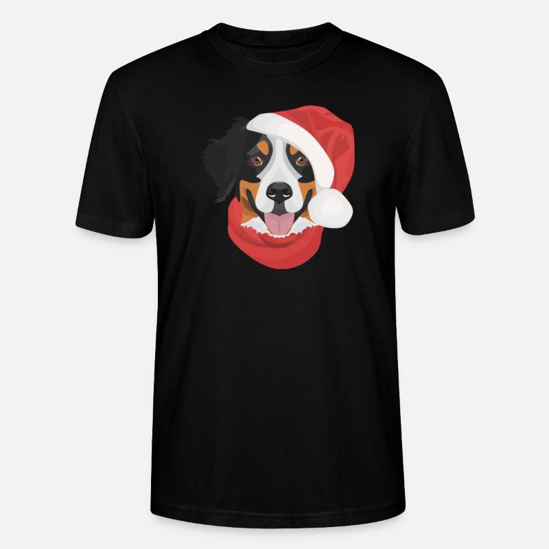 Bouvier Bernois Joyeux Noël - T-shirt bio CRAFTER Stanley Stella Unisexe - noir