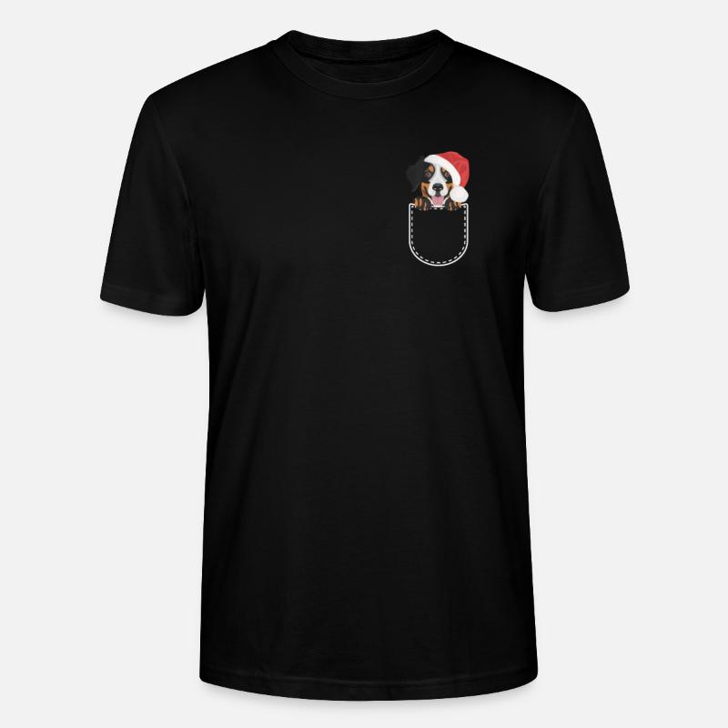 Bouvier Bernois Joyeux Noël - T-shirt bio CRAFTER Stanley Stella Unisexe - noir