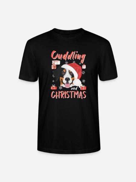 Bouvier Bernois Joyeux Noël - T-shirt bio CRAFTER Stanley Stella Unisexe - noir
