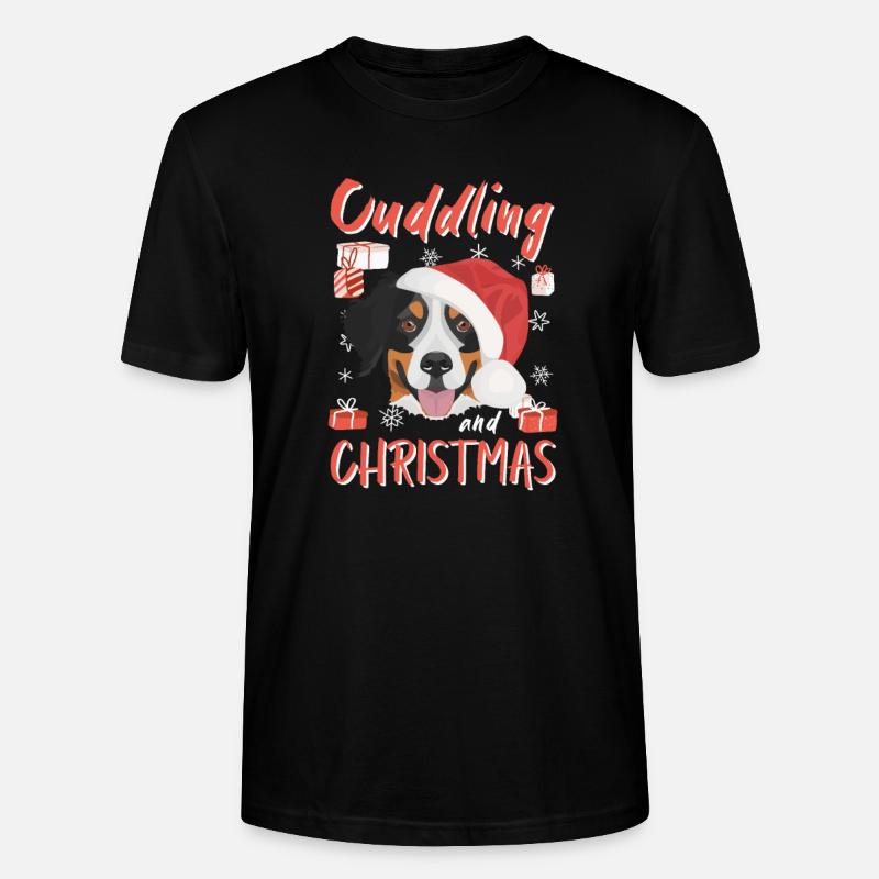 Bouvier Bernois Joyeux Noël - T-shirt bio CRAFTER Stanley Stella Unisexe - noir