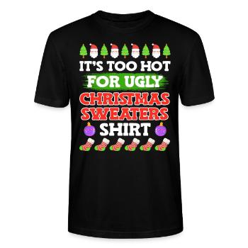 Ugly Christmas - Stanley/Stella CRAFTER Unisex Organic T-Shirt - black - Front - Alina (178cm) & Michal (187cm)
