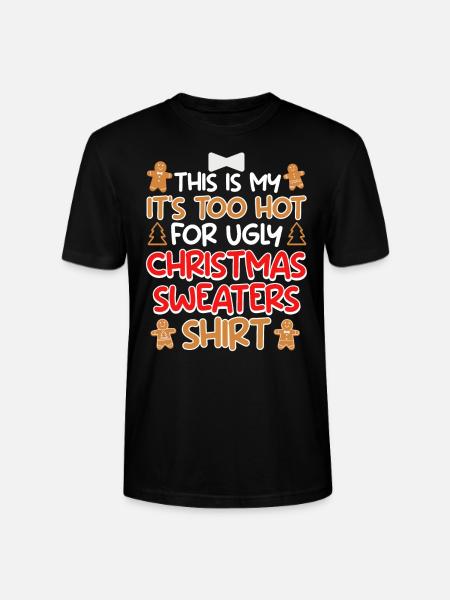 Merry Christmas Saying - Stanley/Stella CRAFTER Unisex Organic T-Shirt - black