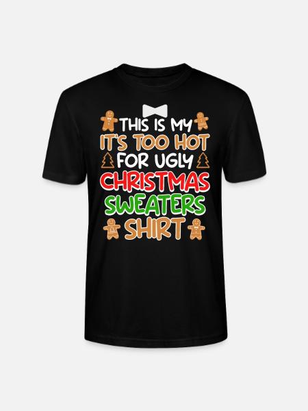 Merry Christmas Saying - Stanley/Stella CRAFTER Unisex Organic T-Shirt - black