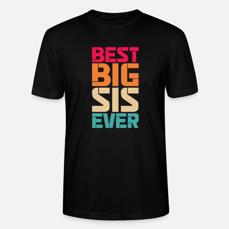 Große Schwester - Stanley/Stella Unisex Bio-T-Shirt CRAFTER - Schwarz