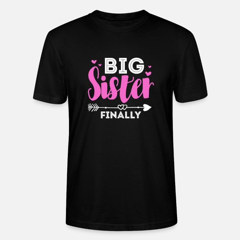 Große Schwester - Stanley/Stella Unisex Bio-T-Shirt CRAFTER - Schwarz