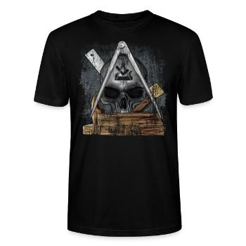 Charpentier - T-shirt bio CRAFTER Stanley Stella Unisexe - noir - Devant - Alina (178cm) & Michal (187cm)