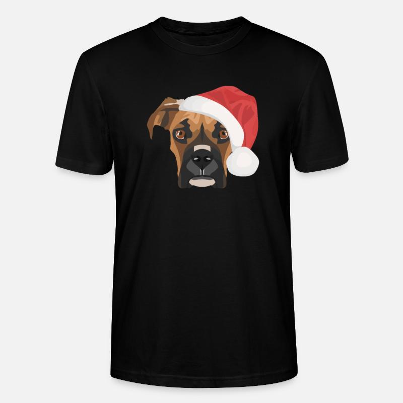 Boxer Joyeux Noël - T-shirt bio CRAFTER Stanley Stella Unisexe - noir