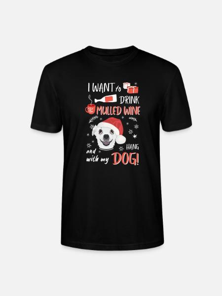 Chihuahua Mulled Wine Christmas - Stanley/Stella CRAFTER Unisex Organic T-Shirt - black