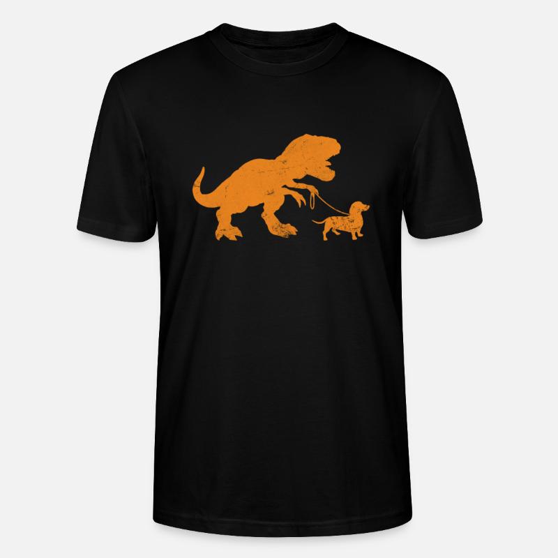 Teckel T-Rex - T-shirt bio CRAFTER Stanley Stella Unisexe - noir