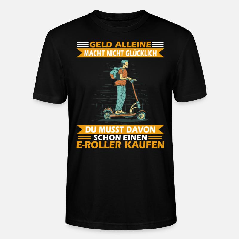 E-Roller Roller E-Scooter - Stanley/Stella Unisex Bio-T-Shirt CRAFTER - Schwarz