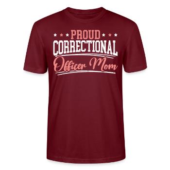 Fière agente correctionnelle Maman Gardienne de prison - T-shirt bio CRAFTER Stanley Stella Unisexe - bordeaux - Devant - Alina (178cm) & Michal (187cm)