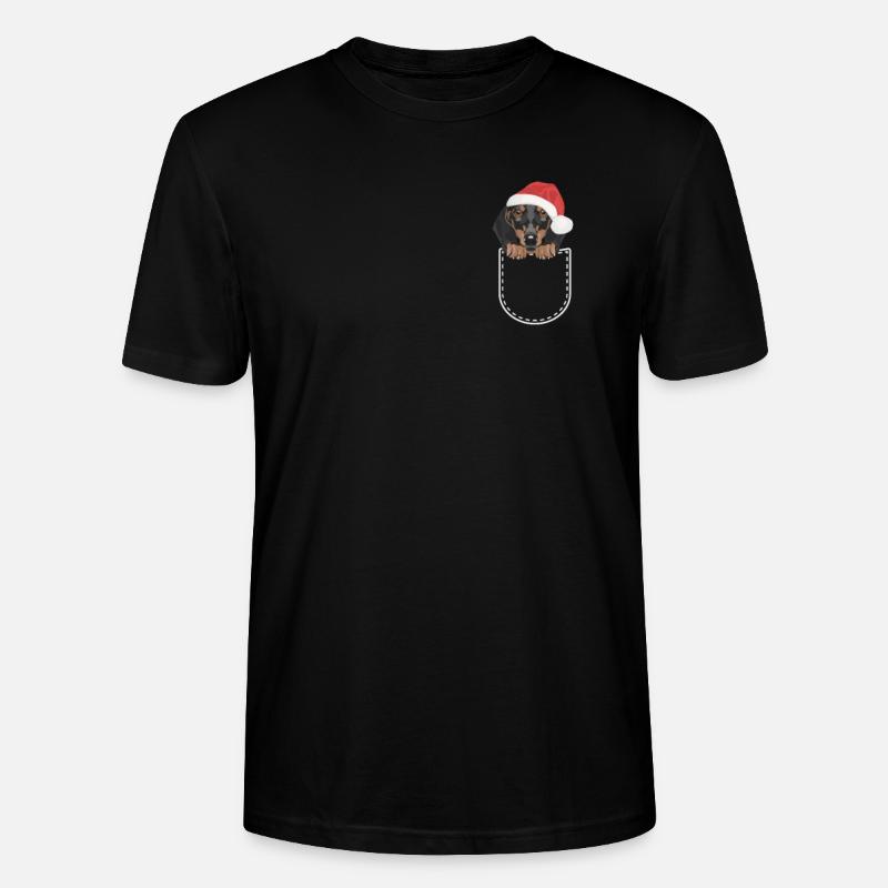 Teckel Joyeux Noël - T-shirt bio CRAFTER Stanley Stella Unisexe - noir