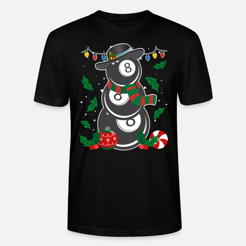 Billard à 8 balles - T-shirt bio CRAFTER Stanley Stella Unisexe - noir
